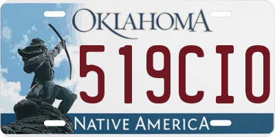 OK license plate 519CIO