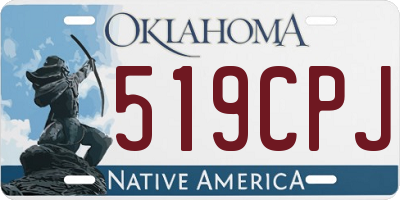 OK license plate 519CPJ