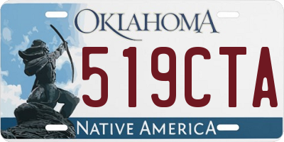 OK license plate 519CTA