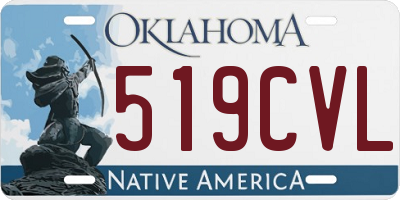 OK license plate 519CVL