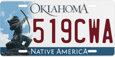 OK license plate 519CWA