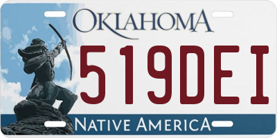 OK license plate 519DEI