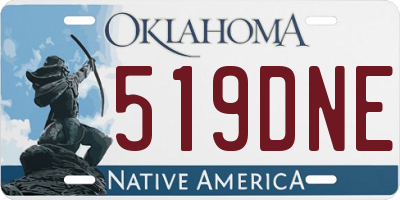 OK license plate 519DNE