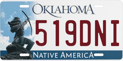 OK license plate 519DNI
