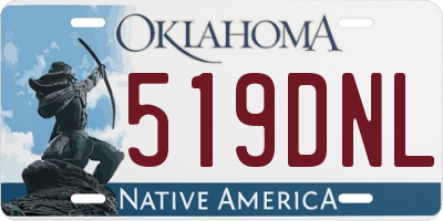 OK license plate 519DNL
