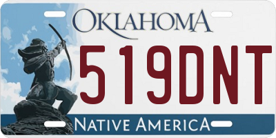 OK license plate 519DNT