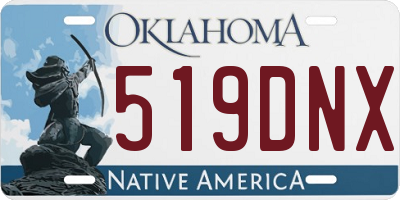 OK license plate 519DNX