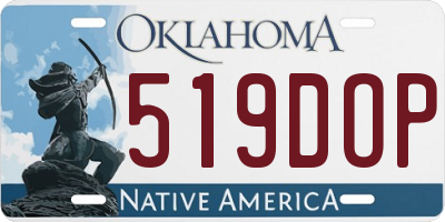 OK license plate 519DOP