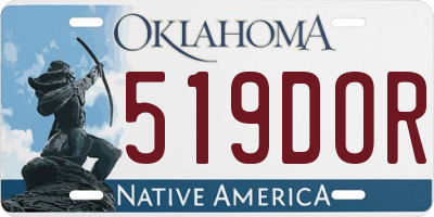 OK license plate 519DOR