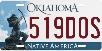 OK license plate 519DOS