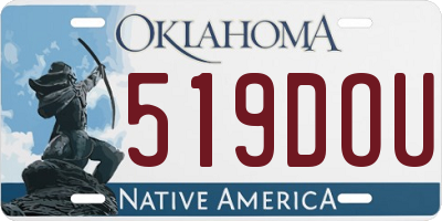 OK license plate 519DOU
