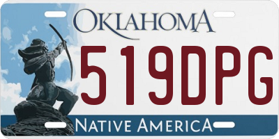 OK license plate 519DPG
