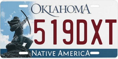 OK license plate 519DXT