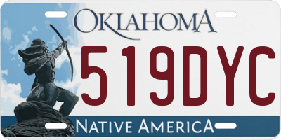 OK license plate 519DYC