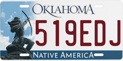 OK license plate 519EDJ