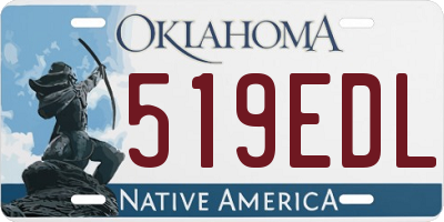 OK license plate 519EDL