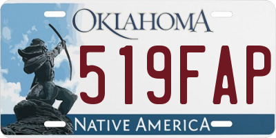 OK license plate 519FAP