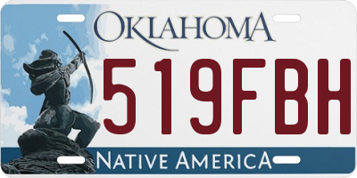 OK license plate 519FBH