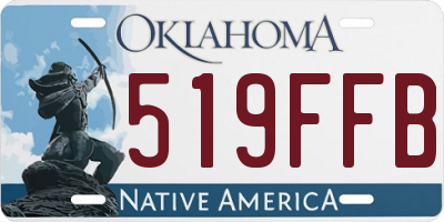 OK license plate 519FFB