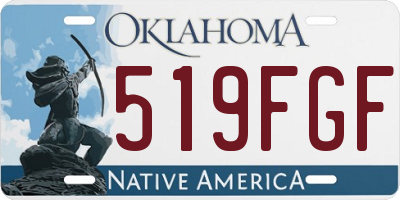 OK license plate 519FGF
