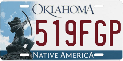 OK license plate 519FGP