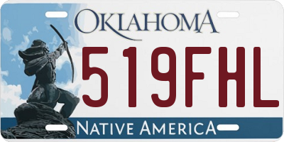 OK license plate 519FHL