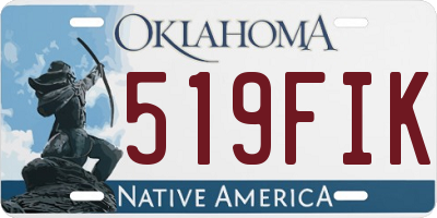OK license plate 519FIK