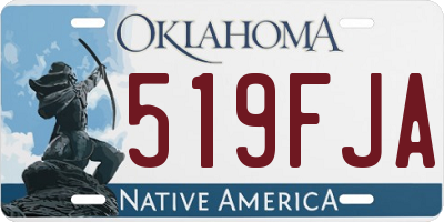 OK license plate 519FJA
