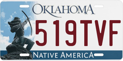 OK license plate 519TVF