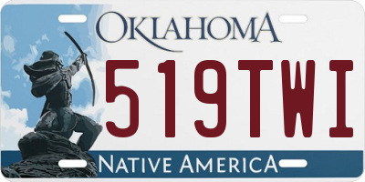 OK license plate 519TWI