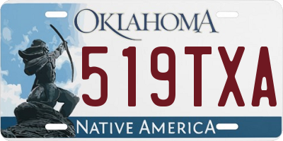 OK license plate 519TXA