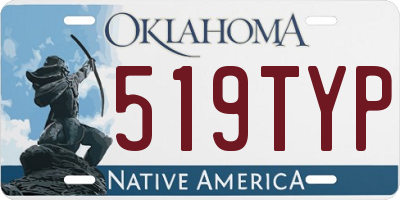 OK license plate 519TYP
