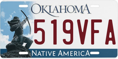 OK license plate 519VFA