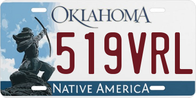 OK license plate 519VRL