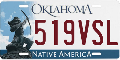 OK license plate 519VSL