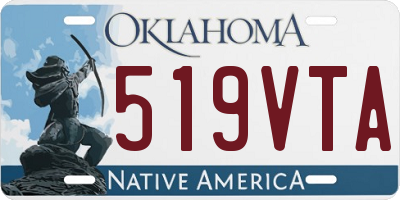 OK license plate 519VTA