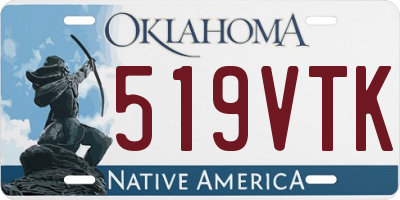 OK license plate 519VTK