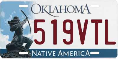 OK license plate 519VTL