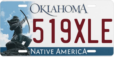 OK license plate 519XLE