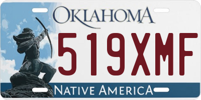 OK license plate 519XMF