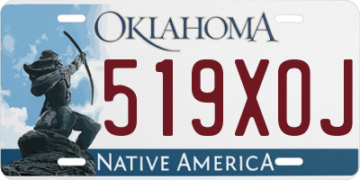 OK license plate 519XOJ