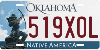 OK license plate 519XOL