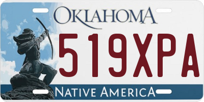 OK license plate 519XPA