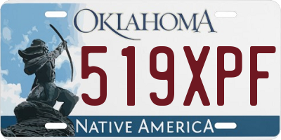 OK license plate 519XPF