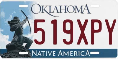 OK license plate 519XPY