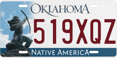 OK license plate 519XQZ