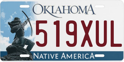 OK license plate 519XUL