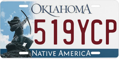 OK license plate 519YCP