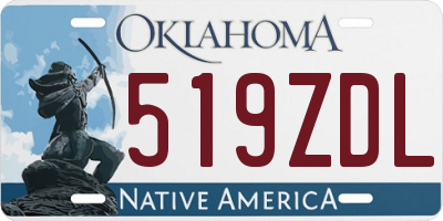 OK license plate 519ZDL