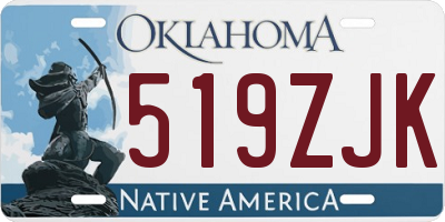 OK license plate 519ZJK